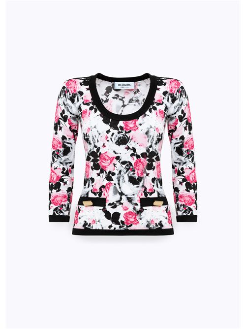 jersey woman flower BLUGIRL BLUMARINE | RA5017MA29M/C3575